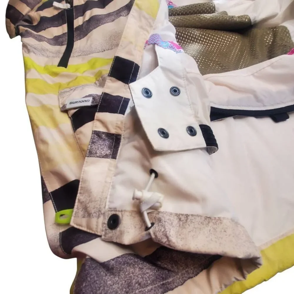 VTG Burton RONIN Gore-Tex Snowboard Jacket Men's Large L Striped Y2K Baggy